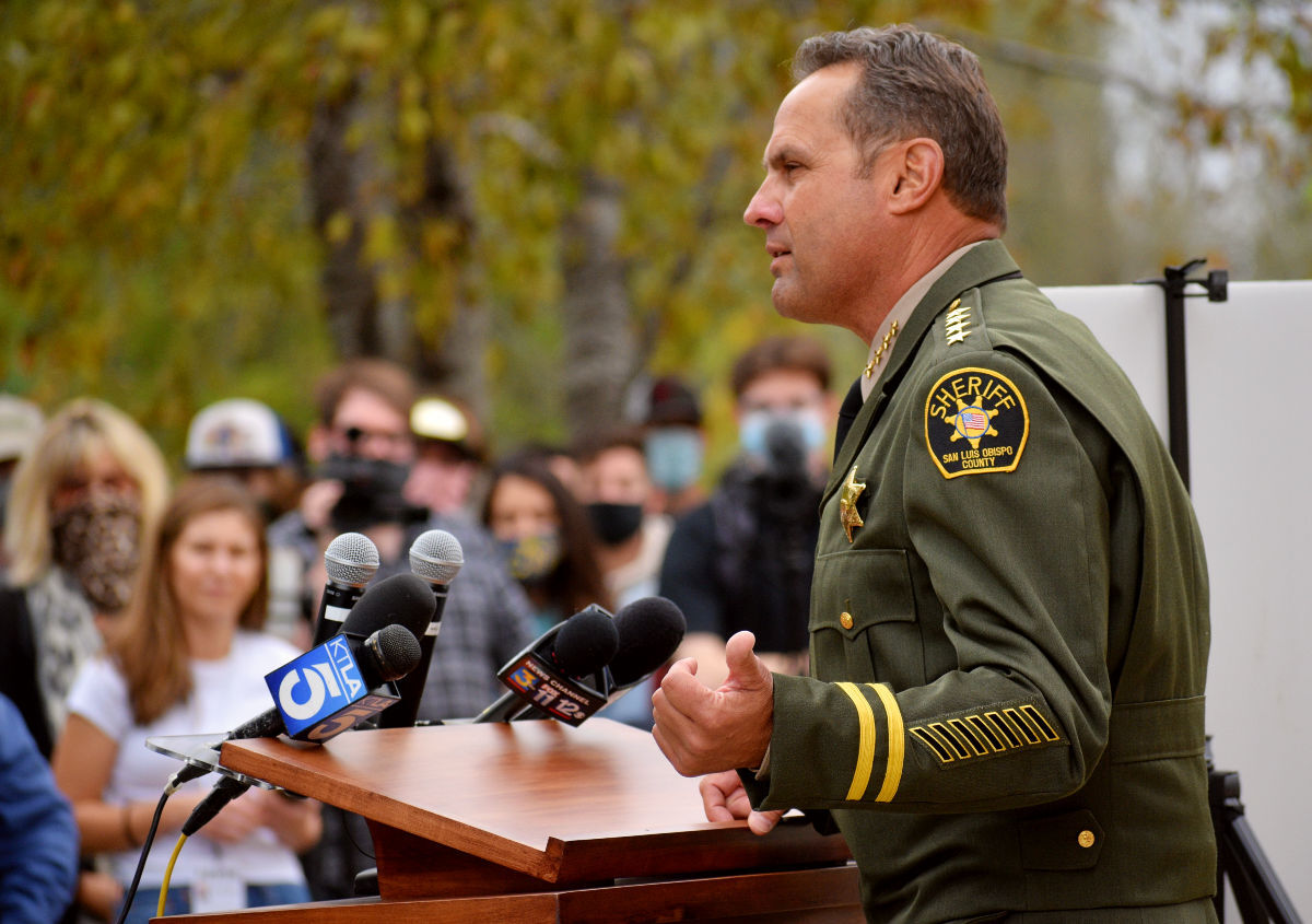 San Luis Obispo County Sheriff Ian Parkinson announced the arrest of Paul and Ruben Flores at the Cal Poly campus where Kristin Smart was last seen in 1996.